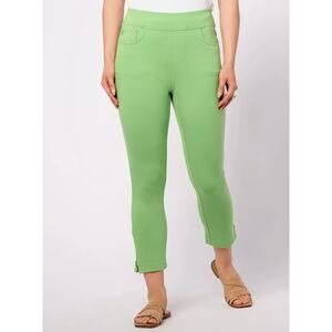 Belle by Kim Gravel Reg Coastal Crop Perfect Ponte Pants Womens Size 2P Petite